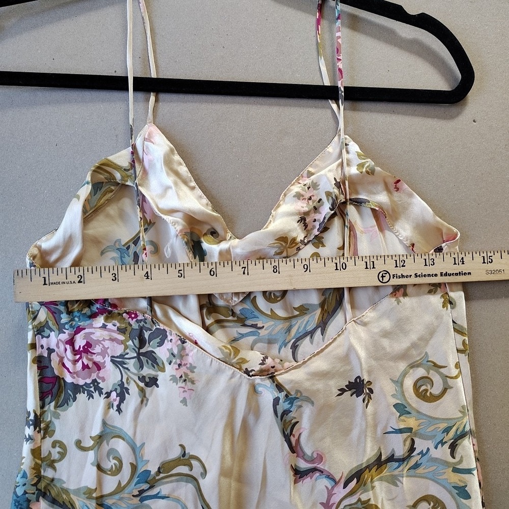 Vintage Victoria's Secret Silk Slip Dress Small Ethereal Dainty Floral Filigree - Picture 12 of 16